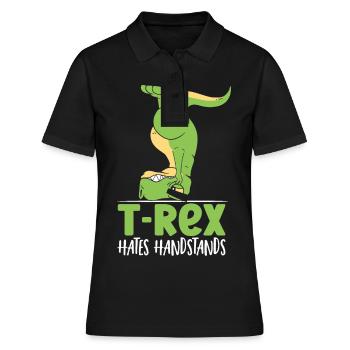 T-Rex déteste les dinosaures tyrannosaures - Polo Femme - noir - Devant - Ailine (174cm)