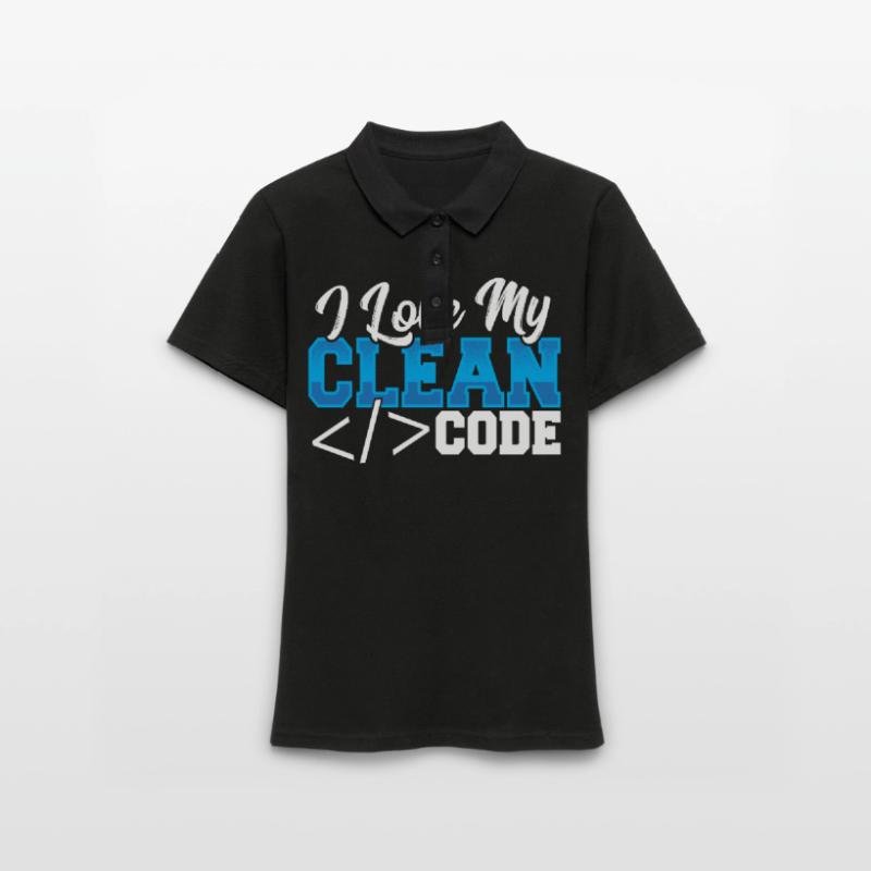 Programming I Love My Clean Code Web Developer Women's Polo Shirt