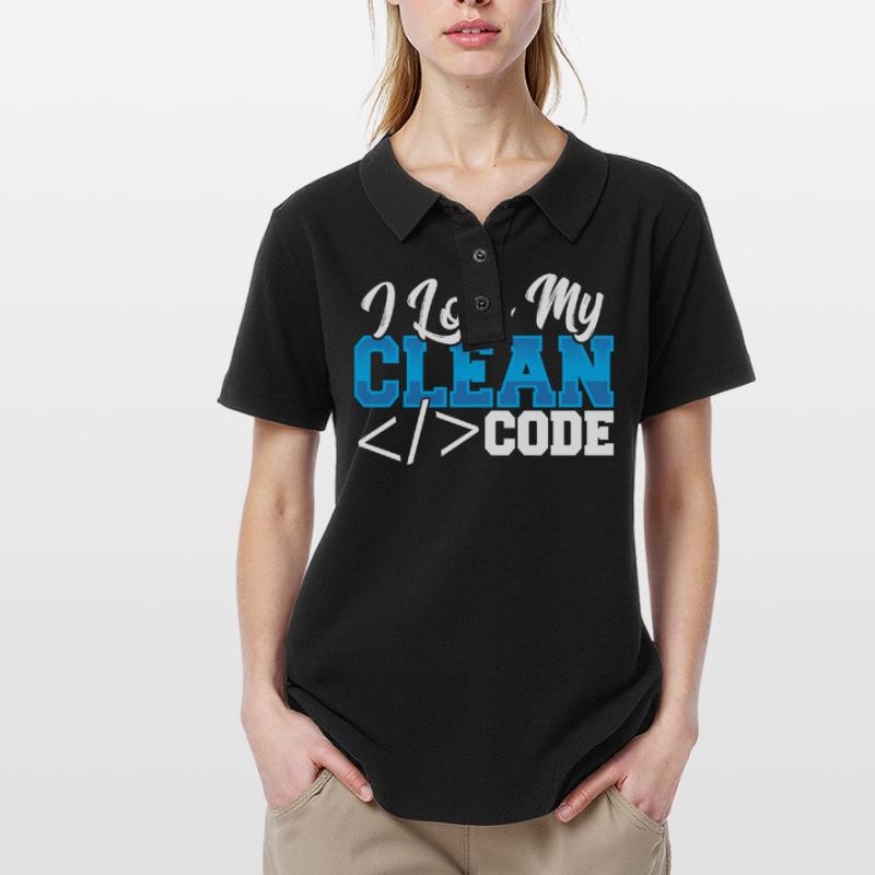 Programming I Love My Clean Code Web Developer Women's Polo Shirt