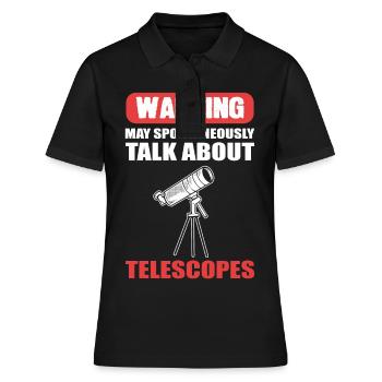 L’avertissement du télescope peut être déclenché spontanément via les télescopes - Polo Femme - noir - Devant - Ailine (174cm)