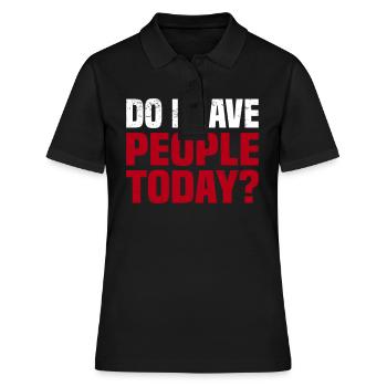 Misanthrop Menschenhasser Asozial Introvertiert - Frauen Polo Shirt - Schwarz - Vorne - Ailine (174cm)