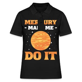 Mercure m’a fait le faire planètes du système solaire - Polo Femme - noir - Devant - Ailine (174cm)