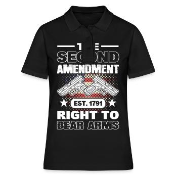 The Second Amendment Est. 1791 Right To Bear Arms - Women's Polo Shirt - black - Front - Ailine (174cm)