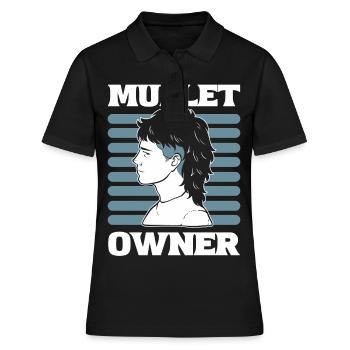 Mullet Propriétaire Coiffure Mullet Pride - Polo Femme - noir - Devant - Ailine (174cm)