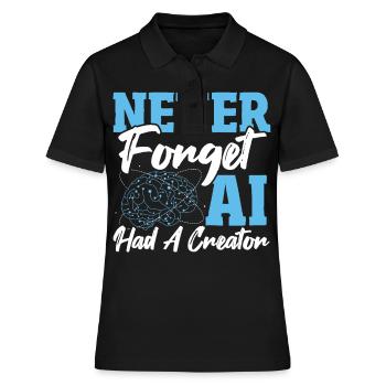Roboter AI Informatiker AI Maschinelles Lernen - Frauen Polo Shirt - Schwarz - Vorne - Ailine (174cm)
