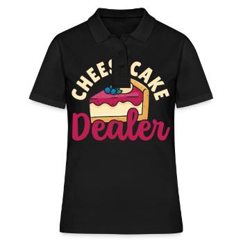 Gâteau au fromage confiseur Pâtisserie Amateur de gâteau au fromage - Polo Femme - noir - Devant - Ailine (174cm)
