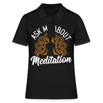 Yoga amant Chakra guérison Chakra guérison Art - Polo Femme - noir - Devant - Ailine (174cm)