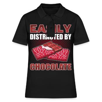 Candy Lover Junk Food Barre de chocolat - Polo Femme - noir - Devant - Ailine (174cm)