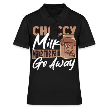 Choccy Milk Dairy Milk Mix I Heart Chocolate Milk - Women's Polo Shirt - black - Front - Ailine (174cm)