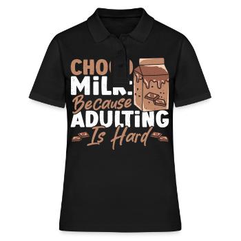 Boisson au cacao Chocolat en poudre Produits laitiers - Polo Femme - noir - Devant - Ailine (174cm)