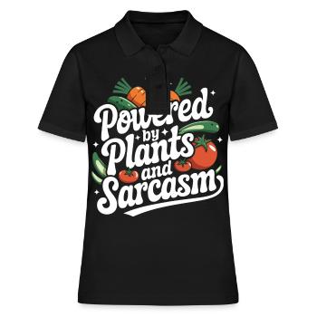 Végétarien Végétalien Végétarien Végétarien - Polo Femme - noir - Devant - Ailine (174cm)