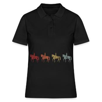 Dressage Cavalier de dressage Cheval d’équitation - Polo Femme - noir - Devant - Ailine (174cm)