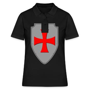 Templer Schild Gemeinschaft Templer - Frauen Polo Shirt - Schwarz - Vorne - Ailine (174cm)