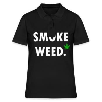 Cannabis fumer Grinder Weed herbe cadeau gras - Polo Femme - noir - Devant - Ailine (174cm)