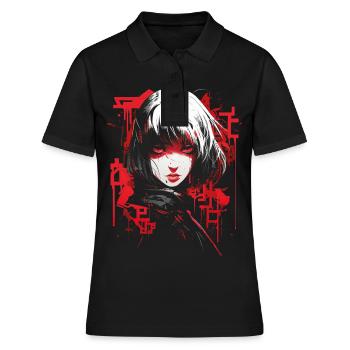 Anime Goth Fille Esthétique Foncé Pastel Edgy Homme - Polo Femme - noir - Devant - Ailine (174cm)