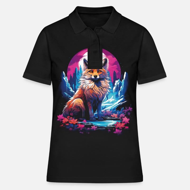 Fantay Fox Magic Fox - Women's Polo Shirt - black