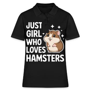 Hamster - Frauen Polo Shirt - Schwarz - Vorne - Ailine (174cm)
