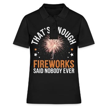 Pyrotechniker Feuerwerk Pyrotechnik - Frauen Polo Shirt - Schwarz - Vorne - Ailine (174cm)