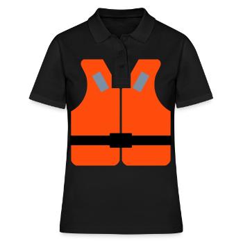 ★ Les couleurs du design peuvent être modifiées ★ Gilet de sauvetage - Polo Femme - noir - Devant - Ailine (174cm)