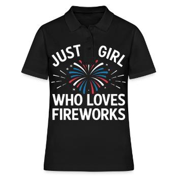 Pyrotechnie Feux d’artifice Pyrotechnie - Polo Femme - noir - Devant - Ailine (174cm)