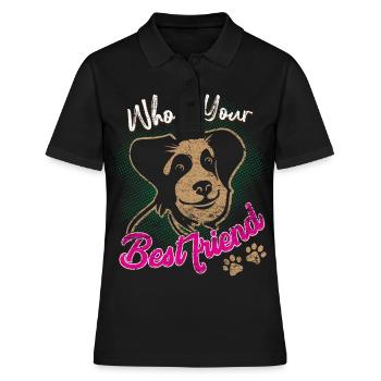 Hund und Hunde - Frauen Polo Shirt - Schwarz - Vorne - Ailine (174cm)