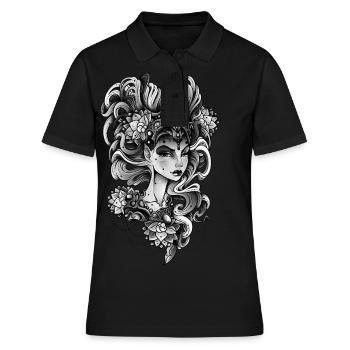 La nature du cœur - Polo Femme - noir - Devant - Ailine (174cm)