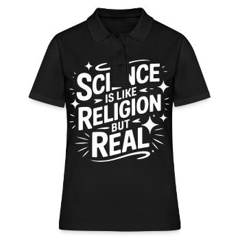 Atheismus Atheist Anti-Religion Agnostiker - Frauen Polo Shirt - Schwarz - Vorne - Ailine (174cm)