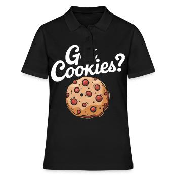 Cookies Cookie Keks Kekse Schokolade - Frauen Polo Shirt - Schwarz - Vorne - Ailine (174cm)