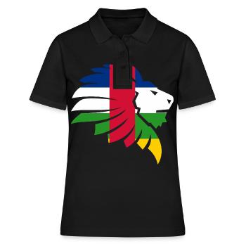 Drapeau République Centrafricaine Cadeau Sango - Polo Femme - noir - Devant - Ailine (174cm)