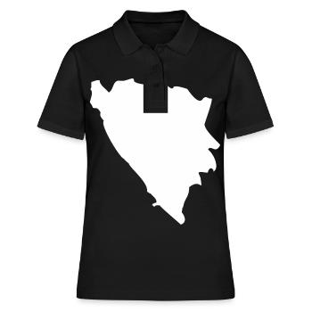 Bosnien und Herzegowina Landkarte Flagge - Frauen Polo Shirt - Schwarz - Vorne - Ailine (174cm)
