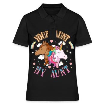Votre tante ma tante - Polo Femme - noir - Devant - Ailine (174cm)