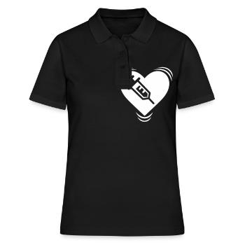 Krankenschwester - Frauen Polo Shirt - Schwarz - Vorne - Ailine (174cm)