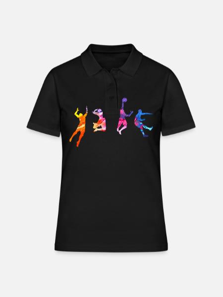 volley-ball - Polo Femme - noir