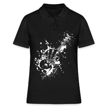 Cadeaux musicien cornemuse Ecosse cornemuse - Polo Femme - noir - Devant - Ailine (174cm)