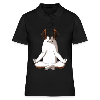 Bernhardiner - Frauen Polo Shirt - Schwarz - Vorne - Ailine (174cm)