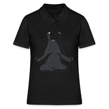 Honig Dachs - Frauen Polo Shirt - Schwarz - Vorne - Ailine (174cm)