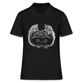 Igel - Frauen Polo Shirt - Schwarz - Vorne - Ailine (174cm)