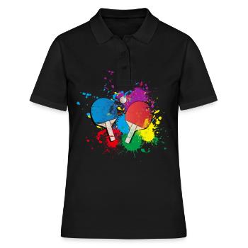 Cadeau de ping-pong pour joueur de ping-pong - Polo Femme - noir - Devant - Ailine (174cm)