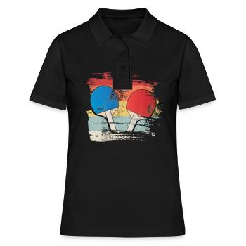 Cadeau de ping-pong pour joueur de ping-pong - Polo Femme - noir - Devant - Ailine (174cm)