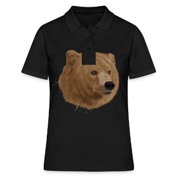 Bär - Frauen Polo Shirt - Schwarz - Vorne - Ailine (174cm)