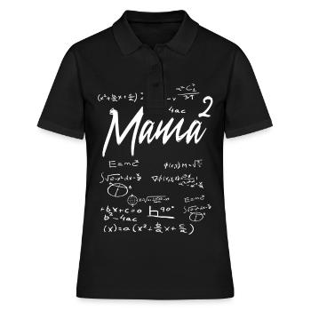 Mama hoch 2 Mutter von zwei Kindern Mathe Lehrerin - Frauen Polo Shirt - Schwarz - Vorne - Ailine (174cm)