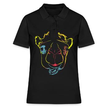 Camel Strokes - Women's Polo Shirt - black - Front - Ailine (174cm)