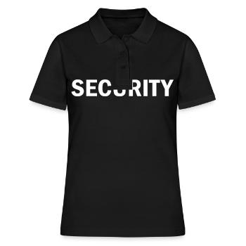 Costume de tshirt de videur de gardien de sécurité - Polo Femme - noir - Devant - Ailine (174cm)