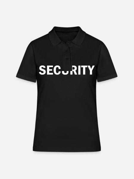 Costume de tshirt de videur de gardien de sécurité - Polo Femme - noir