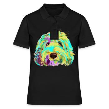 Labradoodle Hund - Frauen Polo Shirt - Schwarz - Vorne - Ailine (174cm)