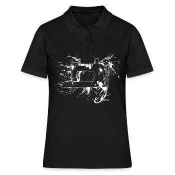 Sewing Machine - Women's Polo Shirt - black - Front - Ailine (174cm)