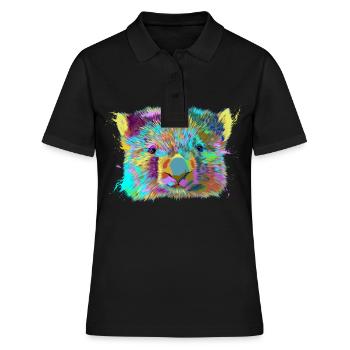 Wombat splash - Women's Polo Shirt - black - Front - Ailine (174cm)