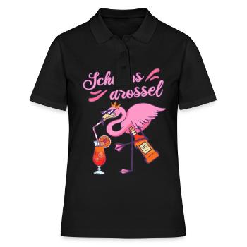 Schnapsdrossel Mädelsabend beste Freundin Geschenk - Frauen Polo Shirt - Schwarz - Vorne - Ailine (174cm)