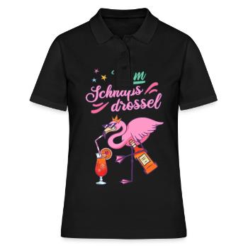 Team Schnapsdrossel Mädelsabend Geschenk - Frauen Polo Shirt - Schwarz - Vorne - Ailine (174cm)