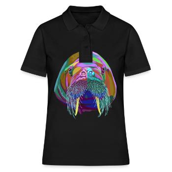 Walross - Frauen Polo Shirt - Schwarz - Vorne - Ailine (174cm)